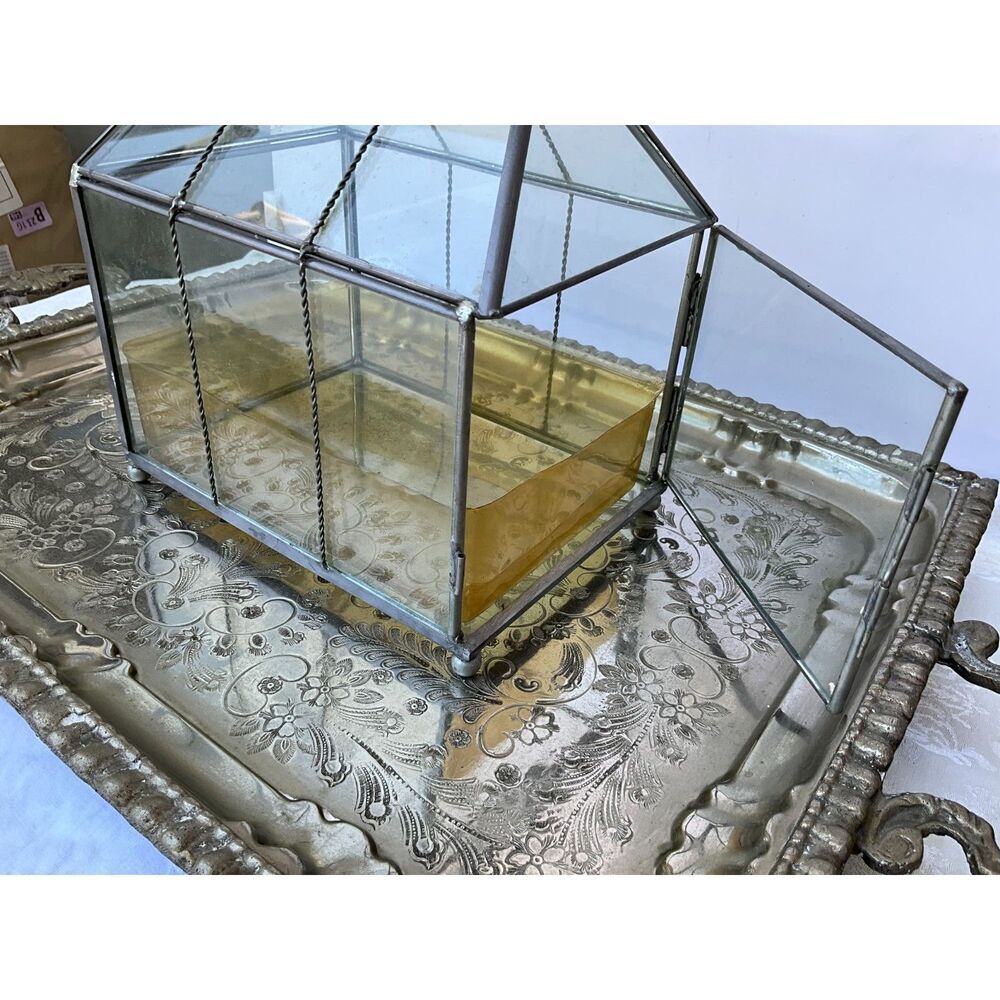 Vintage glass display greenhouse terrarium beautiful must see - Picture 8 of 8